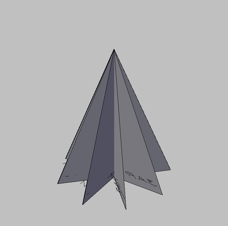 Bloque Autocad Vista de Árbol Pino 06 en 3D